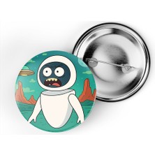 İberk 5 Adet Iğneli Çanta Rozeti - Eve - Rick Morty Dünyası Efektli