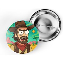 İberk 5 Adet Iğneli Çanta Rozeti - John-Marston - Rick Morty Dünyası Efektli
