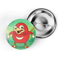 İberk 5 Adet Iğneli Çanta Rozeti - Ugandan-Knuckles - Rick Morty Dünyası Efektli