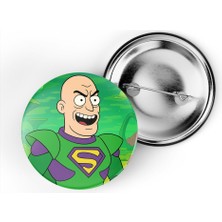 İberk 5 Adet Iğneli Çanta Rozeti - Lex-Luthor - Rick Morty Dünyası Efektli