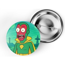 İberk 5 Adet Iğneli Çanta Rozeti - Vision - Rick Morty Dünyası Efektli