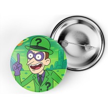 İberk 5 Adet Iğneli Çanta Rozeti - The-Riddler - Rick Morty Dünyası Efektli