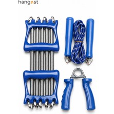 Hangast 5 Yaylı Göğüs ve Kol Güçlendirme Aleti + Atlama Ipi + El Yayı Fitness Spor Egzersiz Seti