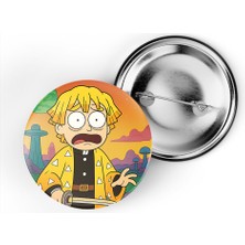 İberk 5 Adet Iğneli Çanta Rozeti - Zenitsu-Agatsuma - Rick Morty Dünyası Efektli