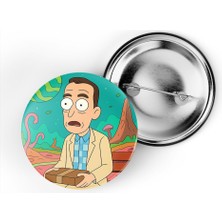 İberk 5 Adet Iğneli Çanta Rozeti - Forrest-Gump - Rick Morty Dünyası Efektli