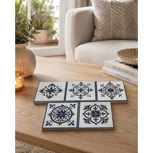 Ceren Wooden Eskitme Taş Bardak Altlığı