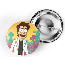 İberk 5 Adet Iğneli Çanta Rozeti - Aizen-Sosuke - Rick Morty Dünyası Efektli
