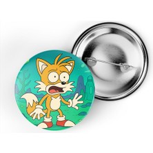 İberk 5 Adet Iğneli Çanta Rozeti - Tails - Rick Morty Dünyası Efektli