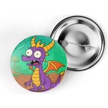 İberk 5 Adet Iğneli Çanta Rozeti - Spyro - Rick Morty Dünyası Efektli