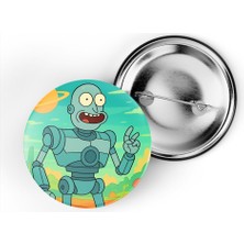 İberk 5 Adet Iğneli Çanta Rozeti - The-Iron-Giant - Rick Morty Dünyası Efektli