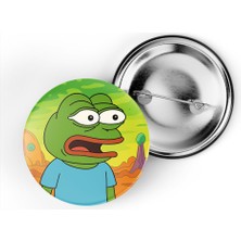 İberk 5 Adet Iğneli Çanta Rozeti - Pepe-The-Frog - Rick Morty Dünyası Efektli