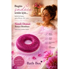 Simli Köpüren Donut Şekilli Banyo Bombası, Aromaterapi ve Cilt Bakımı Için