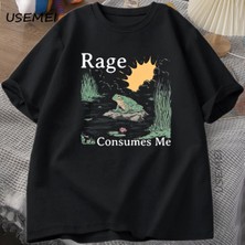 Tarzsokak Öfke Beni Tüketiyor Tkurbağa Gölet T-Shirt Vintage Stil Erkek Kadın Tshirt Doğa Sevgi 2915