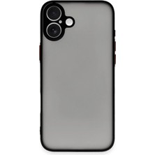 Renas Store Iphone 16 Kılıf Montreal Silikon Kapak - Siyah