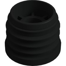 CATEKSSS 42 mm Kademeli Plastik Rotil Gövdesi M10 Siyah