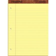 1001 Yasal Pad Legal Pad, 8 – 1/2 x 11 – 3/10,2 Cm, Delikli, 3-Delik Delikli, Kanarienvoegel, Legal/g