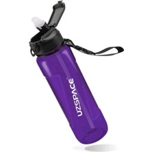 1001 Fiftyfifty Pipetli 850ML Tritan Su Matarası Mor