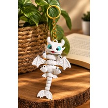 Wowolab Light Fury Figürlü Hareketli Anahtarlık 3D Baskı Pla Çanta Aksesuarı