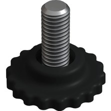 CATEKSSS M8 Ayar Vidası, Tırtıllı Vida, Bingo Ayak, Pingo Ayak Çap: 30 mm Vida Uzunluğu 20 mm Siyah