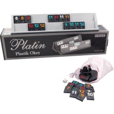 1001 Star Platin Plastik Okey Takımı