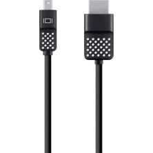 1001 Mini 1.8 M Display Port To HDMI Cable Siyah