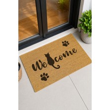 Reflexa Kapı Önü Coco Paspas "welcome" Yazılı Kedi Desenli 60 x 40