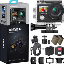 1001 Brave 4 4K 20MP Wifi Aksiyon Kamerası Ultra Hd With Eıs 30M Underwater Su Geçirmez - Uzaktan Kuman