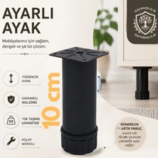CATEKSSS 42 Lik Tablalı Ayarlı Ayak 10 cm Texture Siyah