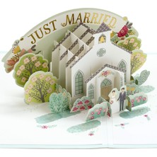 1001 Signature Paper Wonder Pop Up Düğün Kartı (Happy Wedding Day)