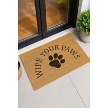 Reflexa Kapı Önü Coco Paspas "wipe Your Paws" Yazılı Pati Desenli 60 x 40
