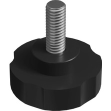 CATEKSSS Sıkma Ayar Vidası 30 mm M6X15 Plastik Siyah