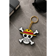 Wowolab One Piece Temalı Kurukafa Figürlü Anahtarlık 3D Baskı Pla Aksesuar
