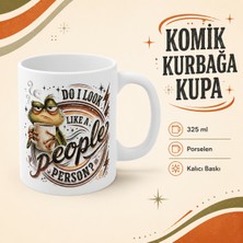 Tişört Kodu Komik Kurbağa Tasarımlı Porselen Kupa – 325 ml