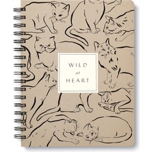1001 Compendium'dan Wire-O Not Defteri Wild At Heart — 192 Çizgili Sayfa