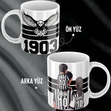 Akıncı Store Aile Temalı Isim ve Numara Baskılı Siyah Beyaz Kartal Tasarımlı Kupa Bardak- Hediyelik