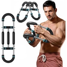 1001 2x Power (25-50KG) Ayarlanabilir Çift Metal Yaylı Göğüs & Kol Full Body Egzersiz Aleti Fitness