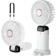 1001 El Fanı, Taşınabilir Mini Fan, Şarj Edilebilir, 5 Hız Ayarlı Küçük Cep Fanı, Dahili 4200MA