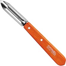Uravas Store Opinel Yetişkin Soyma Bıçağı No. 115, Paslanmaz Sandvik-Çelik, Sağ ve Sol Elini Kullananlar Için, Orangefarbener Kayın Sapı Aşçı Bıçağı, Çok Renkli, One Size