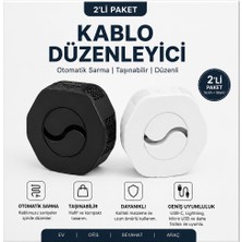 1001 Taşınabilir Kablo Düzenleyici, Otomatik Sarma Aparatı, USB Şarj Kablosu Toplayıcı, Seyahat I�