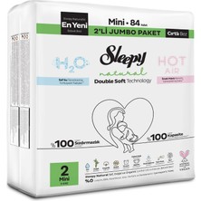 1001 Natural Double Soft Avantajlı Mega Paket Bebek Bezi 2 Numara Mini 84 Adet