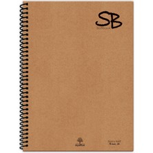 1001 Sb A4 70 Yp. Defter Kraft Kapak Spiralli Hafif Kağıt Kareli 140 Sf