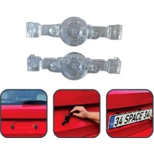 1001 Aee® Şeffaf Hayalet Plakalık | Gizli Plaka Sabitleme Aparatı | Tüm Araçlara Uyumlu Güçlü Pl
