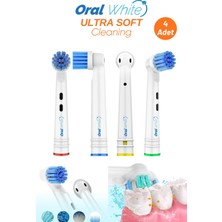 1001 Ultra Soft Cleaning Yedek Diş Fırçası Başlığı, 4'lü Paket