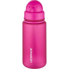 1001 Uzspace 400ML Pipetli El Askılı Tritan Su Matarası Sızdırmaz Bpa Yok Koku Yok (Koyu Pembe)
