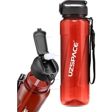1001 Fiftyfifty Pipetli 1000ML -Büyük Boy- Tritan Su Matarası Kırmızı