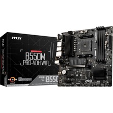 1001 B550M Pro-Vdh Wifi Am4 Ddr4 4400(OC) HDMI Dvg VGA M.2 Usb3.2 Wifi Matx
