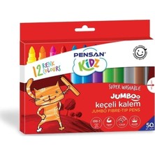 1001 Pensan Kidz Jumboo 12 Renk Jumbo Keçeli Kalem