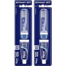 1001 White Now Diş Macunu 14 ml + Diş Fırçası Seyahat Seti 2li Paket