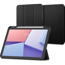 1001 iPad Air 11" (M4 2026 / M3 2025 / M2 2024) ile Uyumlu Kılıf Urban Fit Örgü Kumaş Siyah Kapak -