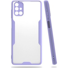 Renas Store Samsung Galaxy M51 Kılıf Platin Silikon - Lila